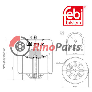 942 320 35 21 Air Spring with steel piston